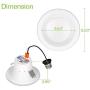 12 Pack 4 Inch Selectable CCT LED Recessed Lighting, Baffle Trim, CRI90, 850lm, 11W=80W, 2700K/3000K/3500K/4000K/5000K Adjustable, Dimmable Recessed Lighting, Damp Rated LED Recessed Downlight, ETL