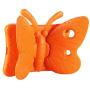 Tading iPad 10.2 Case 2020, iPad 7th Generation Case for Kids, Cute Butterfly Shockproof EVA Foam Super Protection Kid Proof Protective Stand Cover for iPad 10.2 Inch 2019 7th 2020 8th Gen - Orange