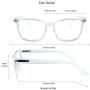 LifeArt Blue Light Blocking Glasses, Anti Eyestrain, Computer Reading Glasses, Gaming Glasses, TV Glasses for Women Men, Anti UV, Anti Glare (Clear, 2.75 Magnification)