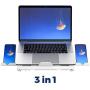Laptop Stand, Multi-Angle Laptop Stand Riser, Foldable Desktop Notebook Holder Mount, Adjustable Eye-Level Ergonomic Design, Portable Laptop Riser for Computer PC Tablet Phone, EURPMASK