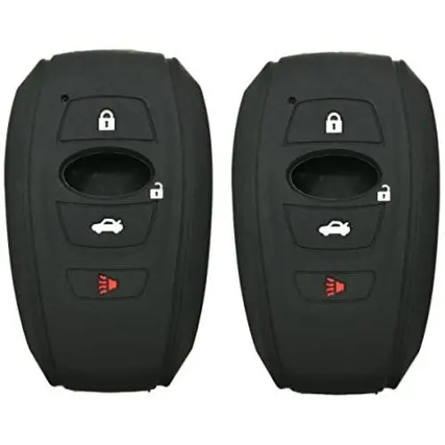 2Pcs Coolbestda Rubber Smart Key Fob Skin Jacket Protector Case Cover Holder for 2016 2017 Subaru Forester Sti 2017 Outback 2015 2016 XV Crosstrek Impreza 2014-2017 BRZ 2016 WRX Black 2Pcs Coolbestda Rubber Smart Key Fob Skin Jacket Protector Case Cover Holder for 2016 2017 Subaru Forester Sti 2017 Outback 2015 2016 XV Crosstrek Impreza 2014-2017 BRZ 2016 WRX Black