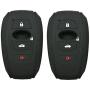 2Pcs Coolbestda Rubber Smart Key Fob Skin Jacket Protector Case Cover Holder for 2016 2017 Subaru Forester Sti 2017 Outback 2015 2016 XV Crosstrek Impreza 2014-2017 BRZ 2016 WRX Black