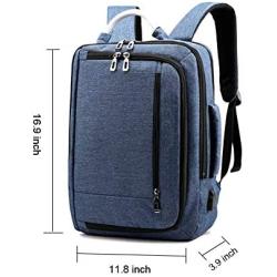 Laptop Backpack 15.6 inch，Travel Computer Bag with USB Charging Port,Water Resistant School Laptop Bags for Women and Men