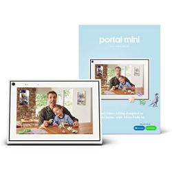 Facebook Portal Mini - Smart Video Calling 8” Touch Screen Display with Alexa - White