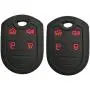 Coolbestda 2Pcs Rubber 4buttons Key Fob Protector Remote Skin Cover Case Keyless Jacket for Ford F150 F-150 F250 F350 Mustang Fusion Explorer Taurus Expedition Lincoln MKS MKX MKZ Navigator