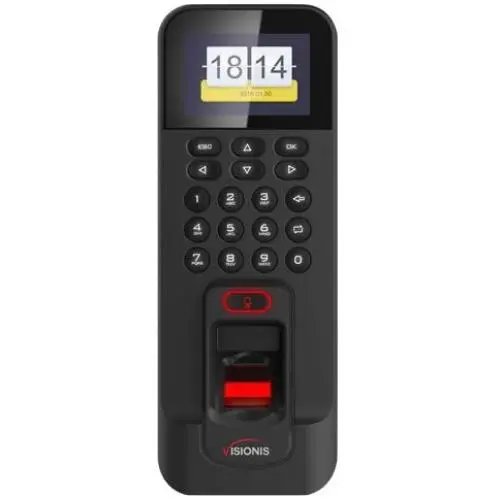Visionis VIS-3013 Indoor Access Control Time Attendance Black Waterproof WiFi TCP/IP Wiegand Fingerprint Biometric IP42 Card Reader Keypad with Software 125KHz EM Card Compatible 3,000 Users Visionis VIS-3013 Indoor Access Control Time Attendance Black Waterproof WiFi TCP/IP Wiegand Fingerprint Biometric IP42 Card Reader Keypad with Software 125KHz EM Card Compatible 3,000 Users