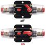 YMHTD 100A Reset Fuse 20-150AMP Inline Circuit Breaker Reset Fuse Holder for Car Audio Marine Boat Inverter Replace Fuses 12V-24V DC Breaker Switch Overload Protection Fuse