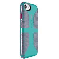 Speck Products CandyShell Grip iPhone SE 2020 Case Fits iPhone 8/7/6S/6 - Caribbean Blue/Bubblegum Pink