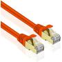 TNP Cat6 Ethernet Patch Cable (20 Inch) - Professional Gold Plated Snagless RJ45 Connector Computer Networking LAN Wire Cord Plug Premium Shielded Twisted Pair (Orange)