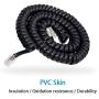 Phone Cord Landline,SHONCO 2 Pack 4M 13Ft Telephone Cord,Phone Cord,Phone Cords for landline with Standard RJ9 4P4C Plugs,Black