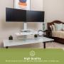 Uprite Ergo Sit2Stand Desktop Height Adjustable Workstation - Dual Monitor - Silver/White
