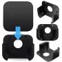 TV Mount Compatible with Apple TV 4th and 4K 5th Generation, Auswaur Wall Mount Bracket Holder Compatible with Apple TV 4th and 4K 5th Gen with Black Silicone Siri Remote Protective Case Cover