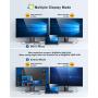 USB C to Dual HDMI Adapter, USB C Docking Station Dual HDMI Monitors for Windows,USB C Adapter with Dual HDMI,3 USB Port,PD Port Compatible for Dell XPS 13/15, Lenovo Yoga,etc