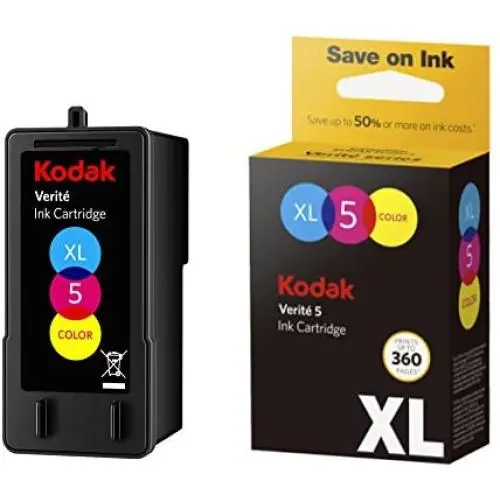 Kodak Verite 5 Replacement Inks (ALT1UA) XL Color Ink Jet Cartridge compatible to V50, V55, V55W Eco, V55 Plus, V60 Eco, V640 Eco, V64 Series, V65 Eco, V65 Plus (Package May Vary)