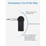 NHJN Bluetooth Receiver/Car Kit,Portable Wireless Car Audio Adapter 3.5mm Aux Stereo Output (Bluetooth 4.2, A2DP, Built-in Microphone) for Car/Home Stereo Sound System …