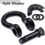 TYT Shackles 3/4'' D Ring Shackle 2 Pack kit, 10500lbs Break Strength Black Snatch Block, with Black 7/8'' Screw Pin and Shackle Isolator & Washers Kit for Tow Strap Winch Off Road Jeep Vehicle Recovery