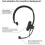 Sennheiser SC 45 USB MS (507083) - Single-Sided Business Headset | For Skype for Business, Mobile Phone, Tablet, Softphone, and PC | HD Sound & Noise-Cancelling Microphone (Black)