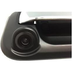 PYvideo Backup Camera with Tailgate Handle for Ford F150/F250/F350/F450 for Universal Monitors (RCA) (Color: Black/Chrome Handle)