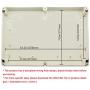 LeMotech Waterproof Dustproof IP65 ABS Plastic Junction Box Universal Electric Project Enclosure Pale Gray 10.4 x 7.2 x 2.4 inch (263 x 182 x 60 mm)