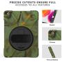 iPad 10.2 2020 2019 Case with Screen Protector, TSQ 3 Layers Shockproof Hard Rugged Protective Silicon Boys Case with Stand/Hand Strap+Shoulder Strap for New iPad 10.2 8th 7th Generation, Camouflage