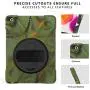 iPad 10.2 2020 2019 Case with Screen Protector, TSQ 3 Layers Shockproof Hard Rugged Protective Silicon Boys Case with Stand/Hand Strap+Shoulder Strap for New iPad 10.2 8th 7th Generation, Camouflage
