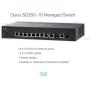Cisco SG350-10 Managed Switch with 10 Gigabit Ethernet (GbE) Ports with 8 Gigabit Ethernet RJ45 Ports plus 2 Gigabit Ethernet Combo SFP, Limited Lifetime Protection (SG350-10-K9-NA)