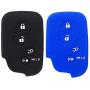 2Pcs XUHANG Sillicone key fob Skin key Cover Keyless Entry Remote Case Protector Shell for Lexus GS430 GS300 IS350 IS250 LS460 GS450h GS350 ES350 LS600h LX570 RX450h RX350 HS250h black blue