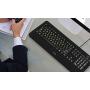 Azio Vision Backlit Computer Keyboard - Wired USB Keyboard with LARGE PRINT keys and 5 Interchangeable Backlight Colors (KB506)