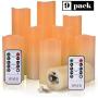 YIWER Flameless Candles Battery Operated Candles 5.5'' 6'' 6.5'' 7'' 8'' 9'' Set of 9 Ivory Real Wax Pillar LED Candles with 10-Key Remote and Cycling 24 Hours Timer