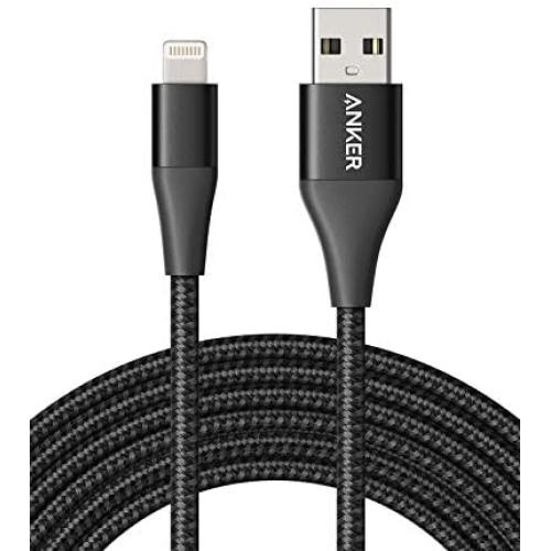 Anker Powerline+ II Lightning Cable (10 ft) MFi Certified iPhone Charger Cable, Extra Long iPhone Charging Cord, Compatible with iPhone SE / 11 Pro Max/Xs Max/XR/X / 8/7 / 6S, iPad, and More