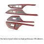 XITER 4pcs ABS Engineering Plastic Car Interior Automobile Door Window Control Panel Cover Molding Door Lock Switch Trim Accessories for Honda 10th Civic 2016 2017 2018 2019 2020 (RED)