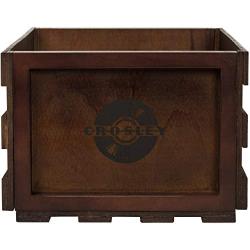 Crosley AC1004A-MA Record Storage Crate Holds up to 75 Albums, Mahogany
