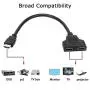 HDMI Male 1080P to Dual HDMI Female 1 to 2 Way HDMI Splitter Adapter Cable for HDTV HD, LED, LCD, TV,Signal one in and Two Out[Black]
