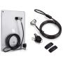AboveTEK Laptop Lock, Tablet Lock Security Cable, 2 Keys Durable Steel iPad Locking Kit w/Adhesive Anchors, Anti Theft Hardware Protection for iPhone Mobile Notebook Computer Monitor Mac Book Laptop