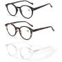 ZENOTTIC Reading Glasses Blue Light Blocking Glasses Round Glasses for Men and Women