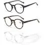 ZENOTTIC Reading Glasses Blue Light Blocking Glasses Round Glasses for Men and Women