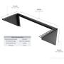 StarTech - RK419WALLV .com 4U Wall Mount Patch Panel Bracket - 19 inch Steel Vertical Mounting Rack for Network and Data Equipment (RK419WALLV) Black
