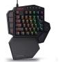 Redragon K585 DITI One-Handed RGB Mechanical Gaming Keyboard, Type-C Professional Gaming Keypad with 7 Onboard Macro Keys, Detachable Wrist Rest, 42 Keys