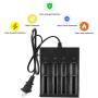 Skywolfeye 8 Pack 3.7v 5000mAh Rechargeable Battery Li-ion Button Top Battery and 4 Slot Battery Charger with 1Pcs 4000 Lumen 18650 Flashlight Zoomable, 5 Light Modes Waterproof for Camping Hiking