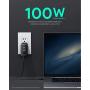 USB C Charger, AUKEY Omnia 100W 4-Port PD Charger with GaNFast Technology, USB C Laptop Charger Power Delivery 3.0 Compatible with MacBook Pro 16'', iPad Pro 11'', iPhone 11 Pro Max, HP Spectre