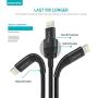 iPhone Charger Set, Overtime Apple MFi Certified Lightning Cable with Dual USB Wall Adapter 2.4 AMP Compatible w/iPhone 11 Pro Max XS XR X 8 7 6S 6 Plus SE AirPods iPad (Black/Black, 6ft)