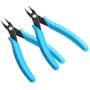 COOLMI Micro Wire Cutter (2-Pack), Durable Diagonal Cutters for Electronics Repair, Jewelry Crafting, Model building and DIY Cutting Pliers (5 INCH, 170ii - Blue)