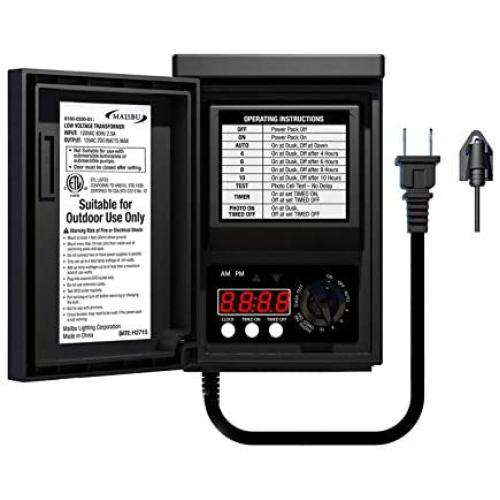 Malibu Power Pack 200watt Low-Voltage Weatherproof Transformer with Photo Sensor for Low-Voltage Landscape Lighting