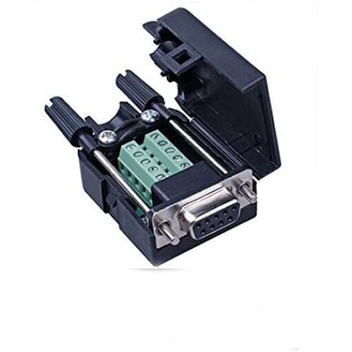 DB9 D-SUB RS232 Adapter 9 Pin Signals Terminal Breakout Plastic Cover 2 Row Female+Screw
