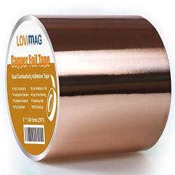 Copper Foil Tape (3''X 275'') with Conductive Adhesive for Guitar & EMI Shielding, Slug Repellent, Crafts, Electrical Repairs, Grounding