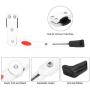 Upgraded Bike Kickstand Adjustable Aluminium Alloy Bicycle Side Kickstand Fit for 22'' 24'' 26'' 28'' Mountain Bike White