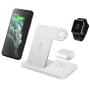 Wireless Charger, 15W Foldable Fast Qi 3 in 1 Wireless Charging Station Compatible with iPhone 11/12/XR/XS/X, iWatch SE/6/5/4/3, Airpods pro/2, FDGAO Wireless Charging Stand for Galaxy S20/S10