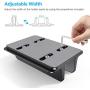 Vertical Laptop Stand [Adjustable Size], OMOTON Desktop Aluminum MacBook Stand with Adjustable Dock Size, Fits All MacBook, Surface, Chromebook and Gaming Laptops (Up to 17.3 inch), Black