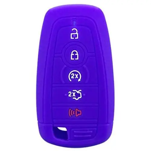 Coolbestda Silicone 5buttons Smart Key Fob Protector Remote Cover Case Keyless Jacket for Ford Mustang Fusion Raptor F250 F350 F450 F550 Edge Explorer Expedition M3N-A2C93142600
