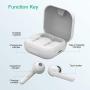 Wireless Earbuds, Willful Bluetooth Earbuds with Microphone, Stereo Sound, Clear Call, Touch Control, USB-C Charge, Bluetooth V5.0, Waterproof, Secure Fit, in-Ear Headphones Earphones (White)